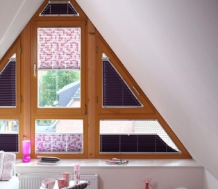 Plisé fixní pro trojúhelníková a zaoblená okna